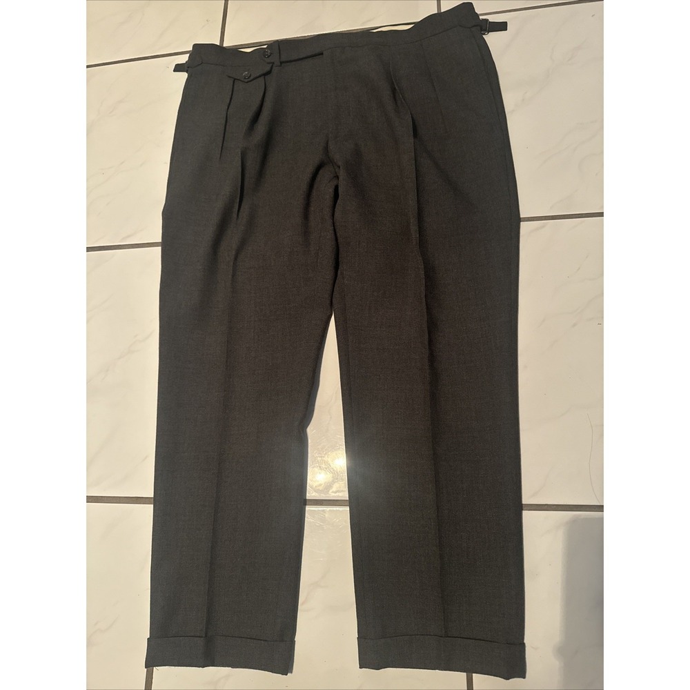 Polo Ralph Lauren Pants Men Old money dress Cuffed Cinch Trousers Pleated Wool